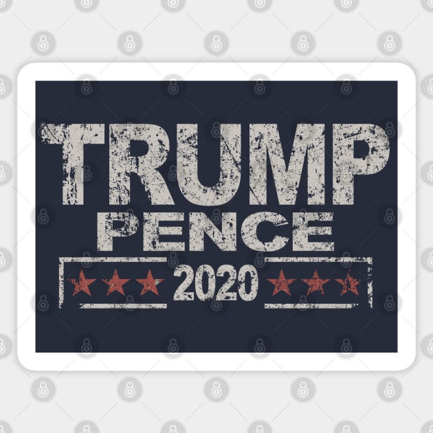 Distressed Donald Trump Mike Pence 2020 Sticker by Etopix